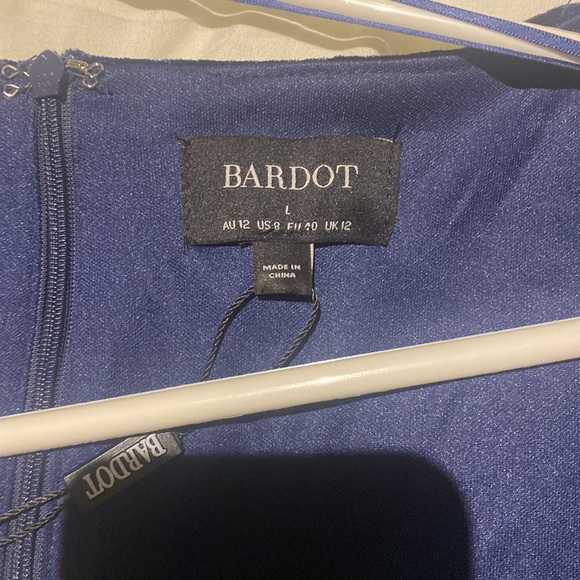 NWT Navy Bardot womens Xena cocktail dress Mini Velvet - Picture 6 of 7